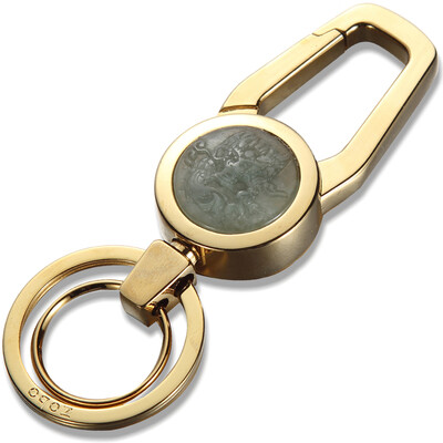 Authentic zobo car keychain jade dragon pattern A-class certificate press pick-up child double key ring car ornaments business gifts birthday gift ZB-923 gold
Authentic zobo car keychain jade dragon pattern A-class certificate press pick-up child double key ring car ornaments business gifts birthday gift ZB-923 gold