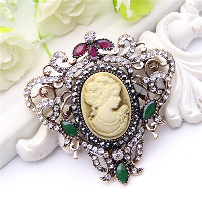 Vintage Women Turkish Relief Portrait Brooch Antique Gold Color Resin Rhinestone Ethnic Brooches Broches Ladies Pins Jewelry
Vintage Women Turkish Relief Portrait Brooch Antique Gold Color Resin Rhinestone Ethnic Brooches Broches Ladies Pins Jewelry