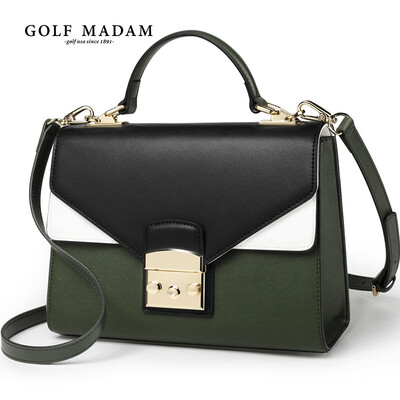 Golf GOLF cowhide handbag fashion handbag stitching contrast color shoulder Messenger bag B7BV12908J black red
Golf GOLF cowhide handbag fashion handbag stitching contrast color shoulder Messenger bag B7BV12908J black red