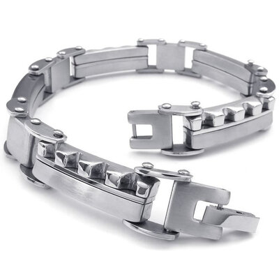 Hpolw Mens silver Stainless Steel fashionable in design Bolt buttoned Bracelet&Motorcyclebicycle&Biker Links Bangle
Hpolw Mens silver Stainless Steel fashionable in design Bolt buttoned Bracelet&Motorcyclebicycle&Biker Links Bangle