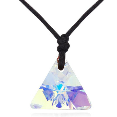 Black Rope Chain Necklace Pendant Triangle Crystal from Austrian Punk Fashion Jewelry For Women 27418
Black Rope Chain Necklace Pendant Triangle Crystal from Austrian Punk Fashion Jewelry For Women 27418