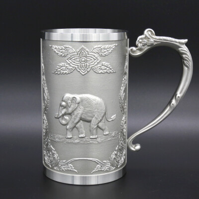 Oriental Pewter Pewter Beer Mug - Pure Tin 97 Lead-Free Pewter CJ11M Hand Carved Beautiful Embossed Handmade in Thailand
Oriental Pewter Pewter Beer Mug - Pure Tin 97 Lead-Free Pewter CJ11M Hand Carved Beautiful Embossed Handmade in Thailand