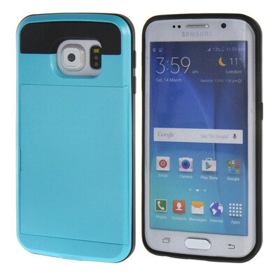 MOONCASE Case for Samsung Galaxy S6 Edge Soft Silicone Gel TPU Skin With Card Holder Protective Case Cover Blue
MOONCASE Case for Samsung Galaxy S6 Edge Soft Silicone Gel TPU Skin With Card Holder Protective Case Cover Blue
