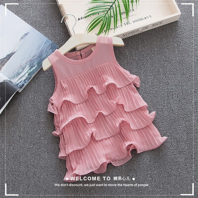2018 hot Pure color irregular wave edge sleeveless chiffon dress one piece dress Children
2018 hot Pure color irregular wave edge sleeveless chiffon dress one piece dress Children