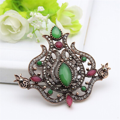 New Antique Turkish Flower Brooch Retro Gold Color Brooches Broches Crystal Woman Hijab Pins High Quality Jewelry Festival Gift
New Antique Turkish Flower Brooch Retro Gold Color Brooches Broches Crystal Woman Hijab Pins High Quality Jewelry Festival Gift