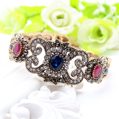 Exquisite Turkish Resin Flower Folding Bracelet Bangle Adjustable Women Vintage Bangle Antique Gold Color Wedding Jewelry Cuff
Exquisite Turkish Resin Flower Folding Bracelet Bangle Adjustable Women Vintage Bangle Antique Gold Color Wedding Jewelry Cuff