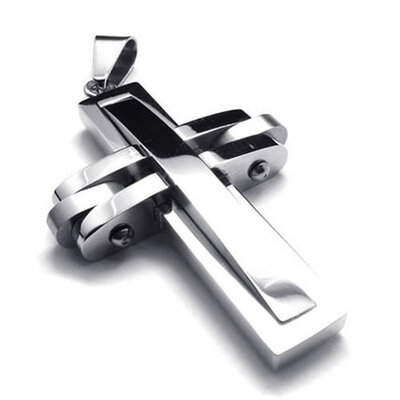 Hpolw Newest Design Stainless Steel 925 Sterling Silver Polished Cross Mens Womens Pendant with 18-26 inches Chain
Hpolw Newest Design Stainless Steel 925 Sterling Silver Polished Cross Mens Womens Pendant with 18-26 inches Chain