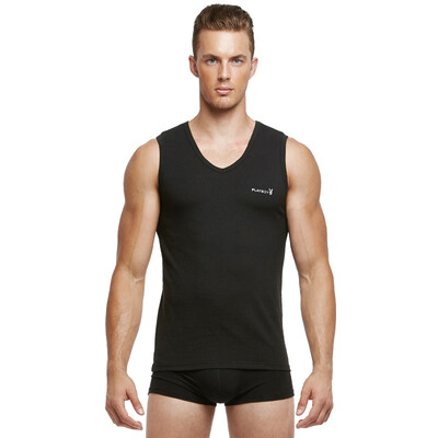 Playboy Vest Men&39s Elastic Cotton Lycra Wide Shoulder V-Neck Underwear Black 180105
Playboy Vest Men&39s Elastic Cotton Lycra Wide Shoulder V-Neck Underwear Black 180105