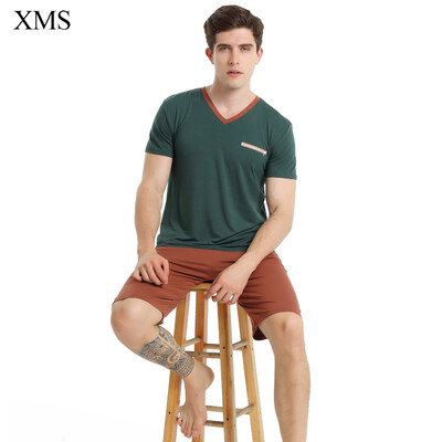 Mens O-Neck T-Shirt Bamboo Fiber Pajamas Men High elastic Short Sleeve Solid Color Muscle Fit T Shirt Men Summer
Mens O-Neck T-Shirt Bamboo Fiber Pajamas Men High elastic Short Sleeve Solid Color Muscle Fit T Shirt Men Summer