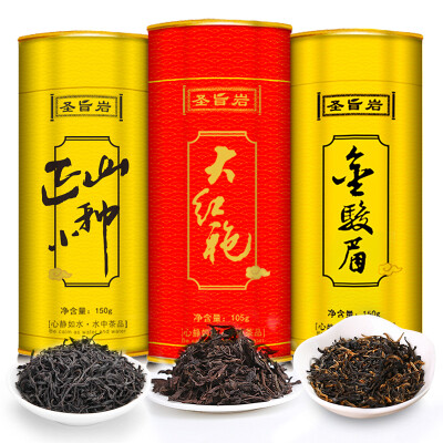 

Чай чакры чая с чаем для чаек (Православная гонка + Цзинь Цзюнь Мэй + Да Хун Пао) Чайный набор подарочного набора Wuyi Mountain 405g