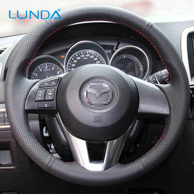 LUNDA Black Leather DIY Car Steering Wheel Cover for Mazda CX-5 Mazda 3 2013-2016 Scion iA 2016 Mazda 6 2014-2016
LUNDA Black Leather DIY Car Steering Wheel Cover for Mazda CX-5 Mazda 3 2013-2016 Scion iA 2016 Mazda 6 2014-2016