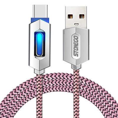 STONEGO Type C Cable Smart LED Show Charge Status Tough Nylon Braided Android Sync Data Fast Charging Cord for Smartphone Tablet
STONEGO Type C Cable Smart LED Show Charge Status Tough Nylon Braided Android Sync Data Fast Charging Cord for Smartphone Tablet
