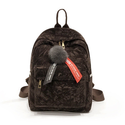 2018 New Korean Version of Womens Backpack Imitation Deer Skin Bag Hair Ball Pendant Sanding Backpack Lady Leisure Student Bag
2018 New Korean Version of Womens Backpack Imitation Deer Skin Bag Hair Ball Pendant Sanding Backpack Lady Leisure Student Bag