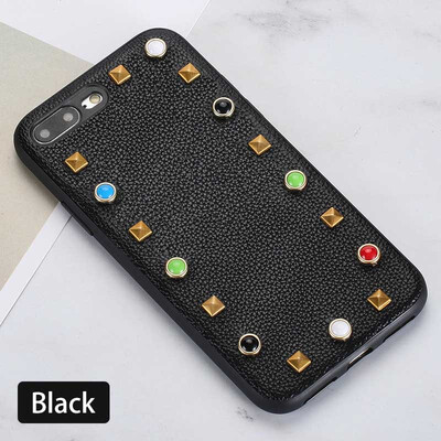Genuine Leather Phone Case For iPhone 7 8 Plus Litchi Texture rivet Back Cover For X 6 6S Plus Cases
Genuine Leather Phone Case For iPhone 7 8 Plus Litchi Texture rivet Back Cover For X 6 6S Plus Cases