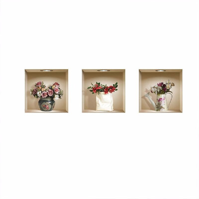 Set of 3 Magic 3D Vase Flowers Removable Wall Art Sticker Decals DIY for Living Room Bedroom Sofa Home Decor
Set of 3 Magic 3D Vase Flowers Removable Wall Art Sticker Decals DIY for Living Room Bedroom Sofa Home Decor