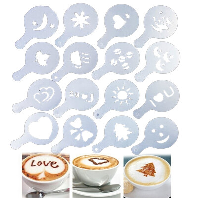 16pcs Coffee Garland Fancy Printing Decoration Tools Fancy Coffee Pull Flower Mold Cake Duster Templates Coffee Accessories
16pcs Coffee Garland Fancy Printing Decoration Tools Fancy Coffee Pull Flower Mold Cake Duster Templates Coffee Accessories