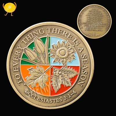 Four seasons all things season coin three-dimensional embossed plant lucky gold coin religious faith Ecclesiastes coin New
Four seasons all things season coin three-dimensional embossed plant lucky gold coin religious faith Ecclesiastes coin New