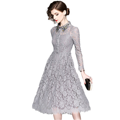2018 New Spring Full Sleeve Preppy Style Turn-down Collar Lace Dress Women A-line Lace Dress Long Sleeve Elegant
2018 New Spring Full Sleeve Preppy Style Turn-down Collar Lace Dress Women A-line Lace Dress Long Sleeve Elegant
