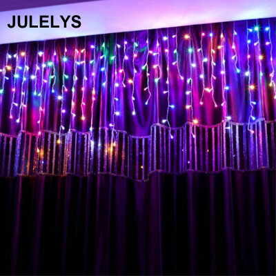 JULELYS 5x08M 216 Bulbs Outdoor LED Curtain String lights Christmas Garland Gerlyanda Holiday Lights Decoration For Wedding Part
JULELYS 5x08M 216 Bulbs Outdoor LED Curtain String lights Christmas Garland Gerlyanda Holiday Lights Decoration For Wedding Part