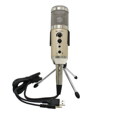 Condenser Microphone Professional Studio Recording USB Microphone For Computer Mobile Phone Large Diaphragm Mic MK-F500TL
Condenser Microphone Professional Studio Recording USB Microphone For Computer Mobile Phone Large Diaphragm Mic MK-F500TL
