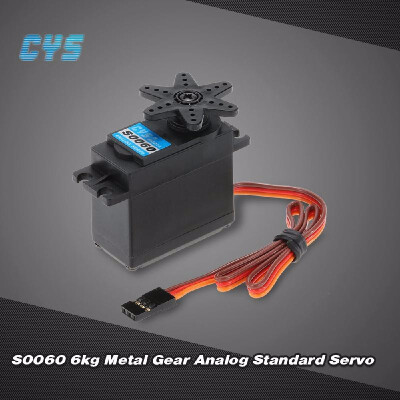 Original CYS S0060 6kg Metal Gear Analog Standard Servo for 110 Axial SCX10 Redcat RC Racing Car
Original CYS S0060 6kg Metal Gear Analog Standard Servo for 110 Axial SCX10 Redcat RC Racing Car