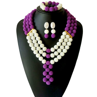 New Style 3 Color Bridal Costume Jewelry African Beads Jewelry Sets Nigerian Coral Big Balls Wedding Jewelry Set For Women
New Style 3 Color Bridal Costume Jewelry African Beads Jewelry Sets Nigerian Coral Big Balls Wedding Jewelry Set For Women
