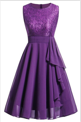 Womens Vintage Sleeveless Ruffles Belt Floral Lace Bridesmaid Chiffon Dress Homecoming Dress
Womens Vintage Sleeveless Ruffles Belt Floral Lace Bridesmaid Chiffon Dress Homecoming Dress