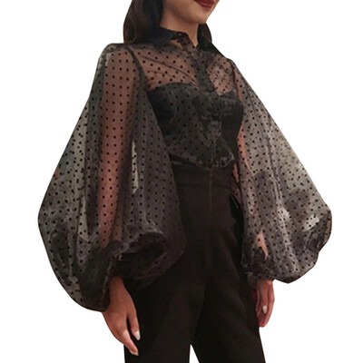 Dot Shirt Female Lapel Collar Lantern Sleeve Plus Size Vintage Blouse For Women Spring Summer 2018 Fashion New Tops
Dot Shirt Female Lapel Collar Lantern Sleeve Plus Size Vintage Blouse For Women Spring Summer 2018 Fashion New Tops