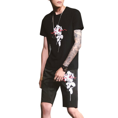 Damaizhang Men T-shirt With Short Pants Cotton Printed Hip Pop Shirt Summer Cotton Casual Tee Breathable Trousers 
Damaizhang Men T-shirt With Short Pants Cotton Printed Hip Pop Shirt Summer Cotton Casual Tee Breathable Trousers