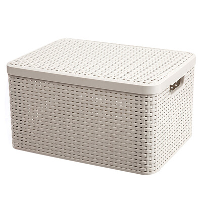 JEKO&JEKO plastic fashion sundries storage basket storage box 1 Pack storage box storage box storage box clothes toy rattan storage basket milky white SWB-5373
JEKO&JEKO plastic fashion sundries storage basket storage box 1 Pack storage box storage box storage box clothes toy rattan storage basket milky white SWB-5373
