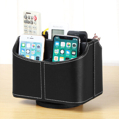 Yapi Shi leather rotating remote control storage box simple home tablet mobile phone storage box living room coffee table desktop pen holder debris finishing box black needle
Yapi Shi leather rotating remote control storage box simple home tablet mobile phone storage box living room coffee table desktop pen holder debris finishing box black needle
