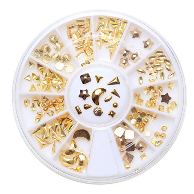 Gold Moon Wheel Nail Art Tools 3D Crystal Diamonds Rhinestones Shining Star Shell DIY Decoration Different Size Metal Stud
Gold Moon Wheel Nail Art Tools 3D Crystal Diamonds Rhinestones Shining Star Shell DIY Decoration Different Size Metal Stud