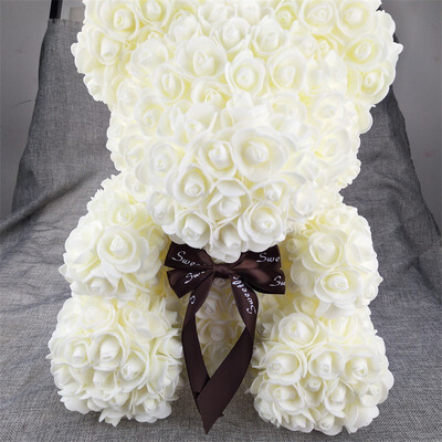 40 CM high Rose bear Valentines Gift preserved fresh flower romance artificial rose toy of flower Womens Gift flower bear 
40 CM high Rose bear Valentines Gift preserved fresh flower romance artificial rose toy of flower Womens Gift flower bear