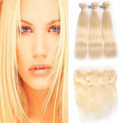 HCDIVA Peruvian 613 Blonde Straight Human Hair Bundle with Frontal Ear to Ear 3 Bundle Hair with Closure 134 inch Honey Blonde
HCDIVA Peruvian 613 Blonde Straight Human Hair Bundle with Frontal Ear to Ear 3 Bundle Hair with Closure 134 inch Honey Blonde