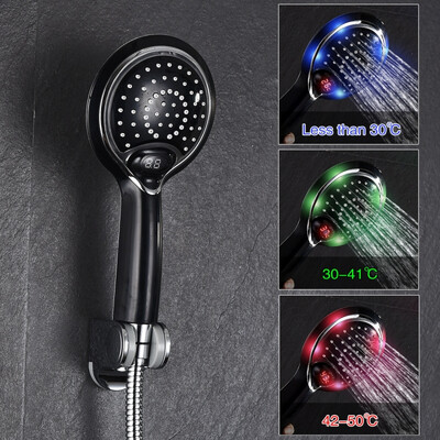 Free shipping ABS Plastic Led handheld Shower Head with Temperature Digital Display 3 Colors Change Water Powered
Free shipping ABS Plastic Led handheld Shower Head with Temperature Digital Display 3 Colors Change Water Powered