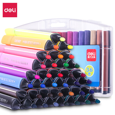 Deli deli 70659 washable 36 color watercolor pen thick triangle rod childrens painting pen 36 box
Deli deli 70659 washable 36 color watercolor pen thick triangle rod childrens painting pen 36 box