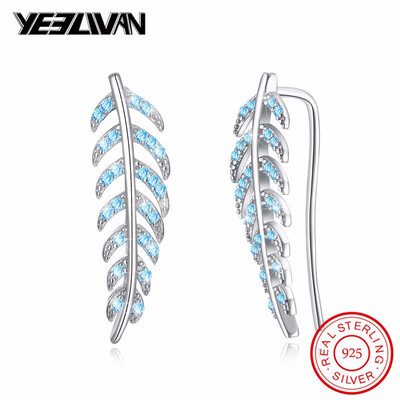 100 925 Sterling Silver Trendy Leaf Earrings for Women Blue Color Crystal Cuff Ear Clip Earing Fashion Jewelry Accessories 2018
100 925 Sterling Silver Trendy Leaf Earrings for Women Blue Color Crystal Cuff Ear Clip Earing Fashion Jewelry Accessories 2018