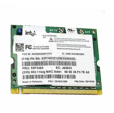 Wireless Adapter Card for intel 2200BG Wireless Wifi G mini pci Card for IBM Thinkpad Lenovo T40 T41 X40
Wireless Adapter Card for intel 2200BG Wireless Wifi G mini pci Card for IBM Thinkpad Lenovo T40 T41 X40