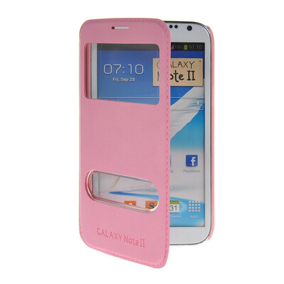 MOONCASE View Window Leather Side Flip Pouch Stand Shell Back Case Cover for Samsung Galaxy Note 2 N7100 Pink
MOONCASE View Window Leather Side Flip Pouch Stand Shell Back Case Cover for Samsung Galaxy Note 2 N7100 Pink