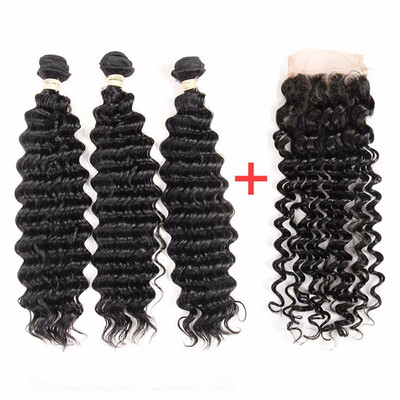 HCDIVA Hair Malaysian Virgin Hair 3 Bundles with Closure Deep Wave Virgin Hair Bundles with 4x4 Closure Free Part 4Pcs Lot
HCDIVA Hair Malaysian Virgin Hair 3 Bundles with Closure Deep Wave Virgin Hair Bundles with 4x4 Closure Free Part 4Pcs Lot