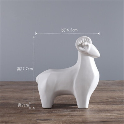 Nordic ceramics sheep figurines Modern aniamls model crafts living room study cute porcelain ornaments
Nordic ceramics sheep figurines Modern aniamls model crafts living room study cute porcelain ornaments