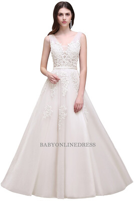New Arrival Simple Wedding Dress White Ivory Applique Tulle Cheap Wedding Dresses Gown
New Arrival Simple Wedding Dress White Ivory Applique Tulle Cheap Wedding Dresses Gown