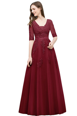 Bridesmaid A-line V-neck Half Sleeves Gray Lace Evening Dresses Sexy Backless Applique Long Prom Dresses
Bridesmaid A-line V-neck Half Sleeves Gray Lace Evening Dresses Sexy Backless Applique Long Prom Dresses