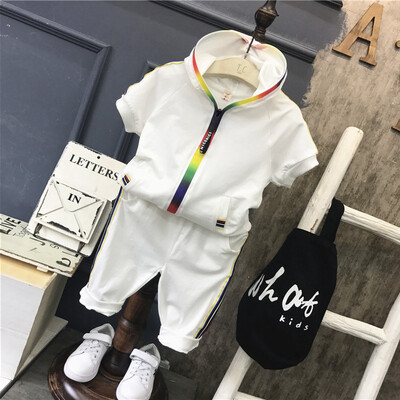 New Fashion Summer Kids Boys Clothes Sportswear Short Sleeve Colorful Zipper Hooded Clothing For Girls Children Outfit Sets
New Fashion Summer Kids Boys Clothes Sportswear Short Sleeve Colorful Zipper Hooded Clothing For Girls Children Outfit Sets