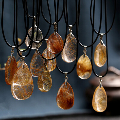 Natural Stones Rutilated Quartz Pendant Hair Crystal Free Necklace Mineral Specimen Garden Crystal Gost Quartz Jewelry Energy
Natural Stones Rutilated Quartz Pendant Hair Crystal Free Necklace Mineral Specimen Garden Crystal Gost Quartz Jewelry Energy