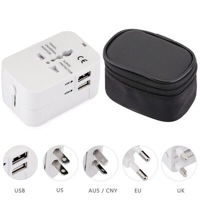 HHT202 Multifunctional Travel Adapter International Plug Dual USB Charging Port Universal AC Socket Drop Protection Bag
HHT202 Multifunctional Travel Adapter International Plug Dual USB Charging Port Universal AC Socket Drop Protection Bag
