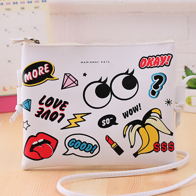 Shouyou female bag cartoon leather shoulder bag Messenger bag cute Messenger bag JD-SN-57 white
Shouyou female bag cartoon leather shoulder bag Messenger bag cute Messenger bag JD-SN-57 white