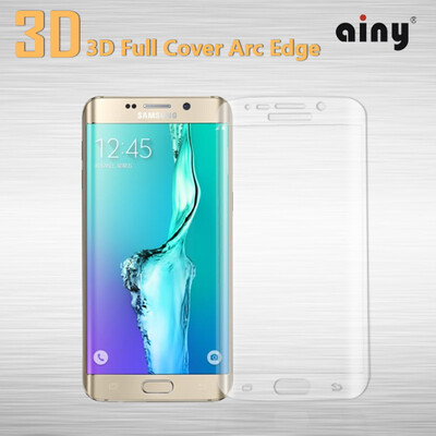 Ainy защитное стекло screen protector с PMMA доской для Samsung S6 Edge plus +6 цветов 0.2mm