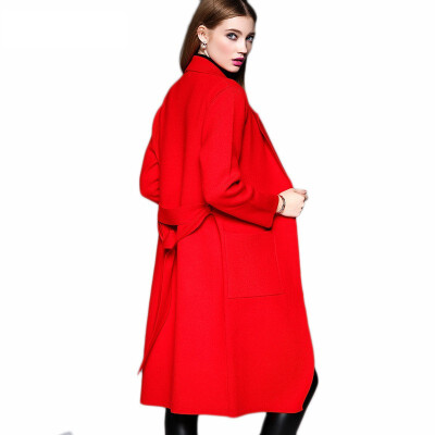 2018 Winter High Quality Turn-down Collar Lacing Waist Slim Elegant Female Woolen Coat Wool Coat Women
2018 Winter High Quality Turn-down Collar Lacing Waist Slim Elegant Female Woolen Coat Wool Coat Women