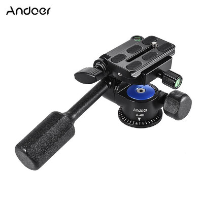 Andoer A40 3 Way Camera Video Head Aluminum Alloy 360° Panoramic Photographic Damping Head for Canon Nikon Sony for Tripod Monopo
Andoer A40 3 Way Camera Video Head Aluminum Alloy 360° Panoramic Photographic Damping Head for Canon Nikon Sony for Tripod Monopo
